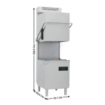 Lave-Vaisselle 50x50 - Double Paroi avec Récupérateur de chaleur - 400V - Sans adoucisseur | LK626NRG | MBM