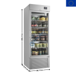 Refroidisseur de Bouteilles "Supercooler" à Porte Vitrée - 500 L. - INOX | SPC501 | INFRICO