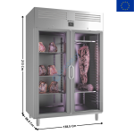 Armoire de Maturation Dry Aging - 2 Portes - 1240 L. - INOX | AGB1402MDA | INFRICO