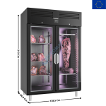 Armoire de Maturation Dry Aging - 2 Portes - 1240 L. - BLACK | AGB1402MDAB | INFRICO