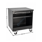 Soubassement sur Roulettes pour Grillade au Charbon de Bois - Type 75 | BRC75N | DIAMOND