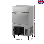 Machine à Glaçons 47Kg / 24H - Taille L - AIR - IM avec Pompe de Vidange | IM45PEF | HOSHIZAKI