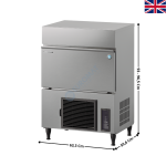 Machine à Glaçons 58Kg / 24H - Taille L - AIR - IM avec Pompe de Vidange | IM65PEF | HOSHIZAKI