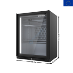 Arrière de Bar Réfrigérée "Noir" - 124 Litres - 1 porte vitrée | ERV15XS | INFRICO