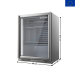 Arrière de Bar Réfrigérée "Inox" - 124 Litres - 1 porte vitrée | ERV15IIXS | INFRICO