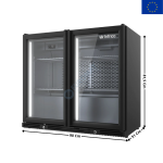 Arrière de Bar Réfrigérée "Noir" - 193 Litres - 2 portes vitrées | ERV25XS | INFRICO