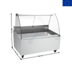 Vitrine réfrigérée 132 Cm "Spécial Poissonneries" - GAMME Málaga | VML12C | INFRICO