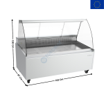 Vitrine réfrigérée 163 Cm "Spécial Poissonneries" - GAMME Málaga | VML15C | INFRICO