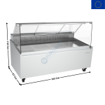 Vitrine réfrigérée 163 Cm "Spécial Poissonneries" / Vitre Droite Basse - GAMME Málaga | VML15P | INFRICO