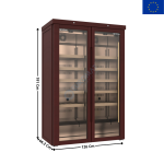 Armoire vitrées 2 Portes Battantes 700 Litres / Spécial Vin – Série EVV VINTAGE | EVV200MX | INFRICO