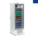 Armoire Vitrine Réfrigérée 355 L. - 1 Porte - Série ERV - Acier Blanc | ERC36B | INFRICO