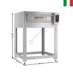 Four à pizza 4 pizzas - 1 Niveau - Commandes Digitales - Modèle CITIZEN EP + Support avec Pieds |  CITIZENEP4MCTOUCH+SP | ZANOLLI