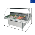 Vitrine réfrigérée 163 Cm "Spécial Poissonneries" - GAMME Málaga | VML15C | INFRICO