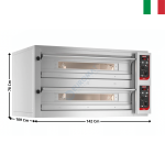 Four à pizza 6+6 pizzas - 2 Niveaux - Commandes Mécaniques - Modèle CITIZEN E - 400°C - Entièrement Réfractaire |  CITIZENE66MCEMTR | ZANOLLI