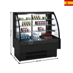 Vitrine réfrigérée 95 cm - Traversante / Self-Service - Vitre Bombé / Série INSIGNIA | VVA69C | DOCRILUC