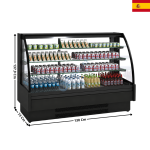 Vitrine réfrigérée 130 cm - Traversante / Self-Service - Vitre Bombé / Série INSIGNIA | VVA613C | DOCRILUC