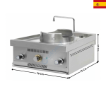 Fourneau Wok 1 Brûleur 18kW avec Robinet - "Série PRO" | W100PS03 | MAINHO