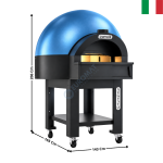 Four à Pizza 4 Ø 33 - Type Dôme - Sole Fixe Statique - AZUR - Commandes Mécanique | AVGVSTO4EEMA | ZANOLLI