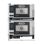 2 x Fours Mixte 3 x GN1/1 "MIND.Maps™" COUNTERTOP PLUS - Version Electrique | 2XXEVC0311EPLM | UNOX