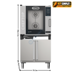 Four Mixte 7 x GN1/1 sur Placard "MIND.Maps™" COUNTERTOP PLUS - Version Electrique "Spécial Crousty Poulet" | XEVC0711EPRM+PS01 | UNOX
