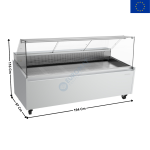 Vitrine réfrigérée 194 Cm "Spécial Poissonneries" / Vitre Droite Basse - GAMME Málaga | VML18P | INFRICO