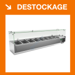 Vitrinette réfrigérée 160cm - 7 x GN1/3 | VRX1638AC | ATLAS COLD