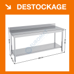 Table inox 2000x600 - Gamme Premium | MMD60200 | ERATOS