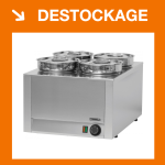 Bain-marie à sauce - 4 Cuves - Chauffage à Sec | CBMS4 | CASSELIN