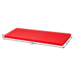 Plaque de Découpe 140x60x4 Cm en Polyéthylène Alimentaire HD500 - Rouge | PDR401400X600 | L2G