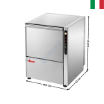 Lave-Verres 40 × 40 cm – 5 Programmes – Doseur de Détergent Inclus – HP WASH 40 | UB0702000SR12+D | SIRMAN