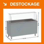 Meuble bain-Marie 112Cm - 3 x GN1/1 | MTCH3GB+CMT3G+CRI3GN | ERATOS