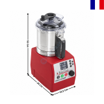 Robot Cuiseur Mixeur Professionnel ROBOT COOK® – Cuve Inox 3,7 L – 1 800 W – Chauffe 140 °C – Vitesse Variable – 230 V | 43000R | ROBOT COUPE
