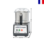 Cutter de Table Professionnel – Cuve Inox 2,9 L – 550 W – 1 500 tr/min – 230 V - R 2 | 22100D | ROBOT COUPE