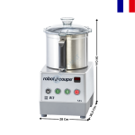 Cutter de Table Professionnel – Cuve Inox 7,5 L – 1 500 W – 2 Vitesses – Minuterie – 400 V - R 7 | 24658M | ROBOT COUPE