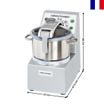 Cutter de Sol Professionnel – Cuve Inox 15 L – 3 000 W – 2 Vitesses – 400 V - R 15 | 51491 | ROBOT COUPE
