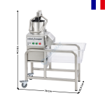 Coupe-Légumes Professionnel de Sol – 1 100 W – 2 Vitesses – 400 kg/h – Goulotte XL 4,4 L – 400 V - CL 55 Levier | 2214 | ROBOT COUPE
