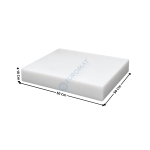 Plaque de Découpe 50x50x10 Cm en Polyéthylène Alimentaire HD500 - Blanc | BD55B100 | L2G