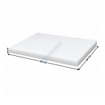Plaque de Découpe 60x60x4 Cm en Polyéthylène Alimentaire HD500 - Blanc | PDB40600X600 | L2G
