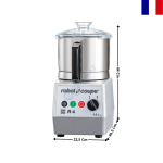 Cutter de Table Professionnel – Cuve Inox 4,5 L – 900 W – 2 Vitesses – 400 V - R 4 2V | 22437M | ROBOT COUPE
