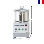 Cutter de Table Professionnel – Cuve Inox 5,9 L – 1 500 W – 2 Vitesses – Minuterie – 400 V - R 5 2V | 24614M | ROBOT COUPE