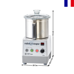 Cutter de Table Professionnel – Cuve Inox 7,5 L – 1 500 W – Vitesse Variable R-MIX® – Minuterie – 230 V - R 7 V.V. | 24709M | ROBOT COUPE