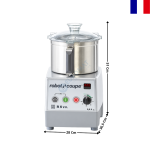 Cutter de Table Professionnel – Cuve Inox 5,9 L – 1 500 W – Vitesse Variable R-MIX – Minuterie – 230 V- R 5 V.V. | 24620M | ROBOT COUPE