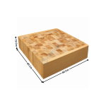 Bloc de Découpe 60x60x15 Réversible en Bois de Charme Debout – Pour Boucherie et Charcuterie | BBR66150 | L2G