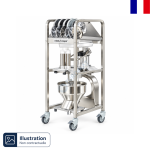 Échelle de Rangement pour Accessoires de Coupe-Légumes – Capacité : 16 Disques, 8 Équipements, Bac GN 1/1 et 3 Goulottes | AC-49132 | ROBOT COUPE