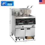 Friteuse 2 Cuves de 14 L. avec Filtration Automatique - Série EEE - Formule ECO | EEE142SS  | HENNY PENNY